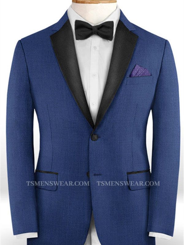 Royal Blue Men Suits for Business | Two Buttons Slim Fit Prom Man Blazer