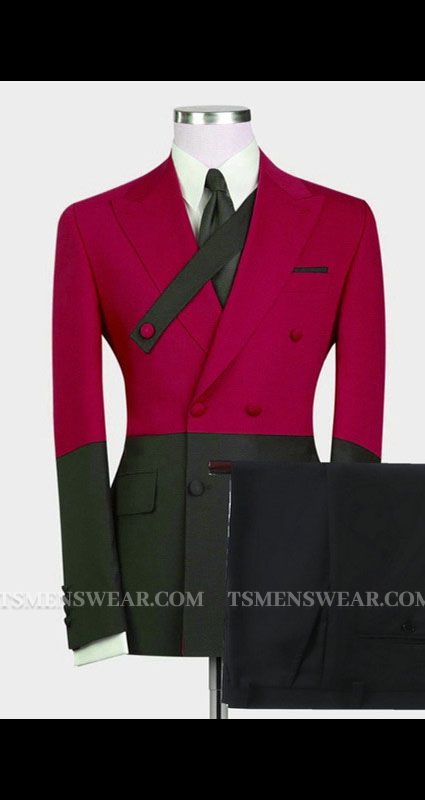 Rafael Fashion Red Bespoke Slim Fit Men Suits for Prom