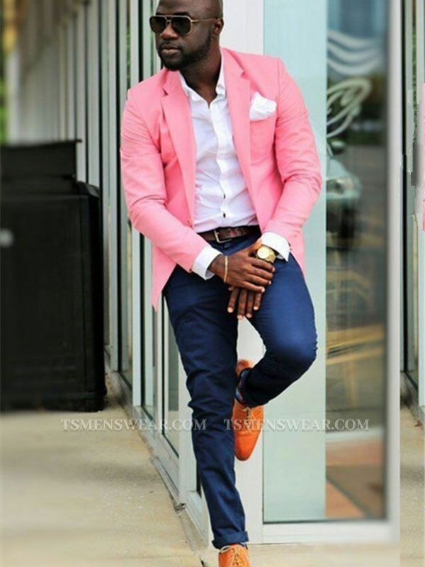 Mason Candy Pink Two Pieces Prom Mens Suit Online