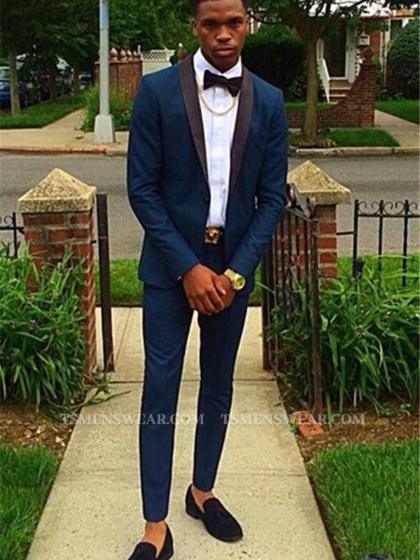Navy Blue Stylish Two Piece Men Suit for Prom