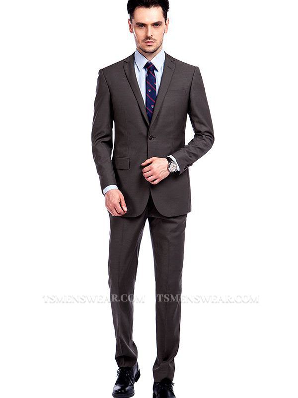 Casey Solid Chocolate Business Mens Suits Sale