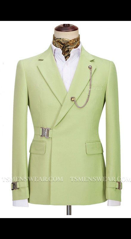 Mark Modern Olive Green Special Button Notched Lapel Business Men Suits