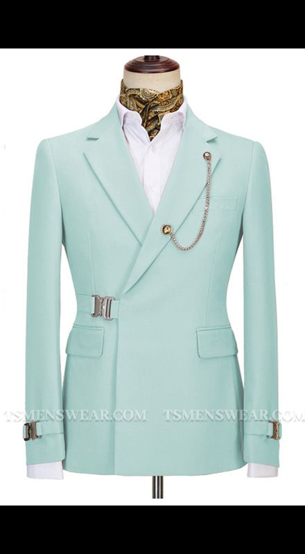 John Mint Green New Arrival Notched Lapel Two Pieces Business Suits