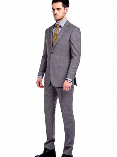 Traditional Grey Houndstooth Mens Suits_2