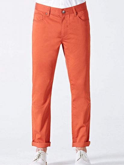 Dynamic Orange Cotton Fahionable Casual Pants for Men_1