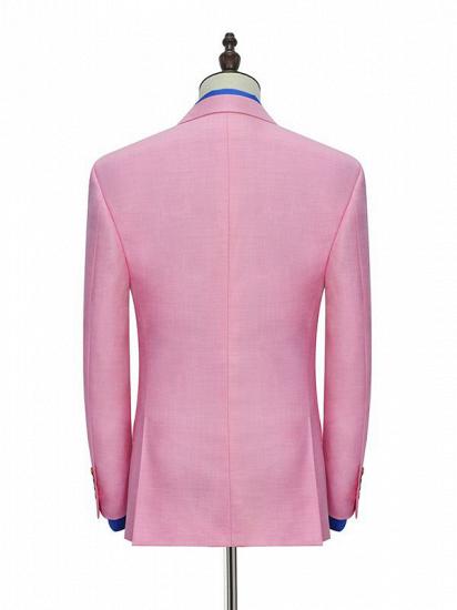 Candy Pink Three Slant Pockets Mens Suits | Fashion Business Suits for Office_3