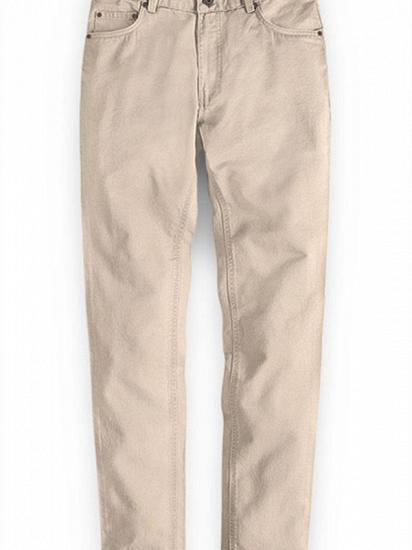 Men Clothes Slim Fit Suit Pants with Zipper Fly