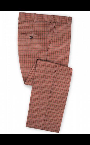 Latest Design Suits for Prom | Modern Two Buttons plaid Tuxedo_3