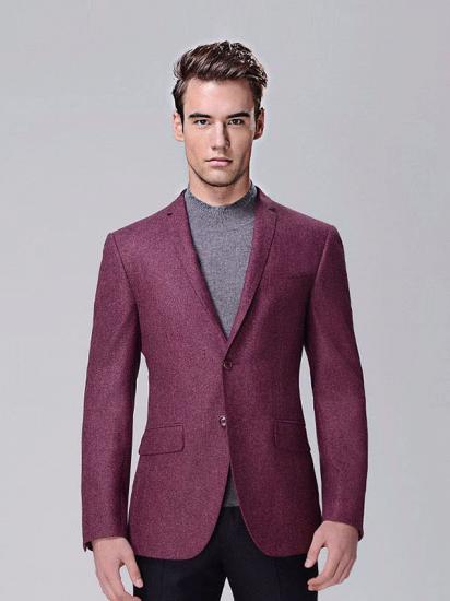 Fashionable Red Violet Business Thick Blazer Jacket for Casual_1