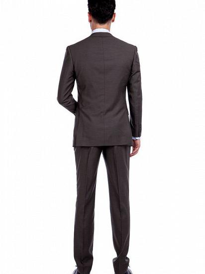 Casey Solid Chocolate Business Mens Suits Sale_3