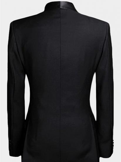 Black Double Breasted Wedding Tuxedo | Luxury Business Men Suits with 2 Pieces_2
