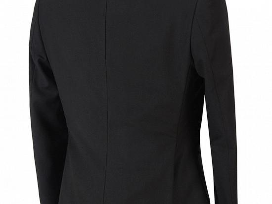 Percy Classic Black Double Breasted Men's Formal Suit with Peak Lapel_2