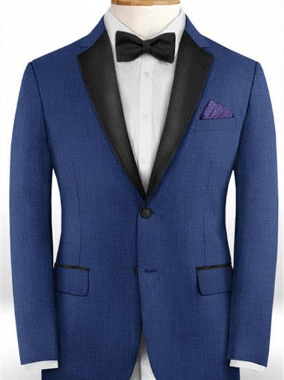 Royal Blue Men Suits for Business | Two Buttons Slim Fit Prom Man Blazer_1