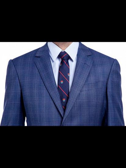 Mitchell Checked New Arrival Blue Mens Suits for Business_4