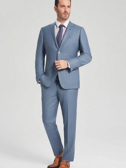 Arthur Superior Blue Stripes Light Blue Business Mens Suits