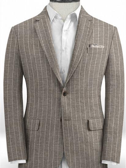 Fashion Striped Slim Fit Men Suits Online | Newest Two Piece Business Tuxedo_1