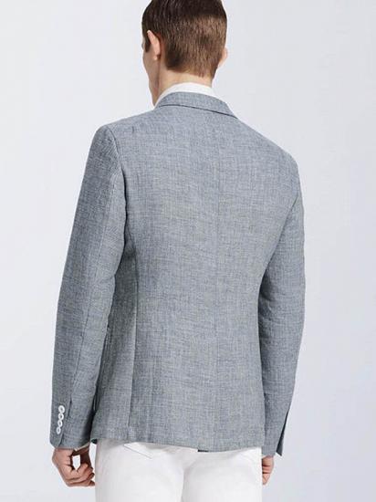 Grey Blended Patch Pocket Casual New Blazer Jacket for Men_2