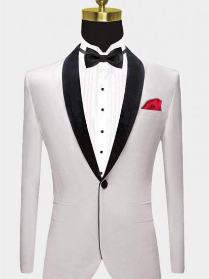 White Velvet Blazer Jacket | Formal Business Slim Fit Dinner Suits