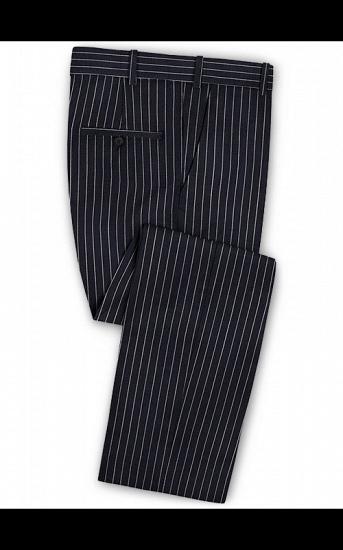 Dark Blue Striped Formal Men Suits Online | Business Slim Fit Tuxedo_3