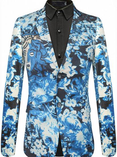 Isaac Blue Floral Slim Fit Mens Blazer Online_1