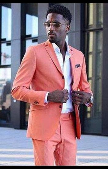 Jeffrey Coral Stylish Notched Lapel Slim Fit Men Suits_2