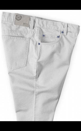 Ivory Fashion Slim Fit Casual Cotton Long Slim Fit Pants_3