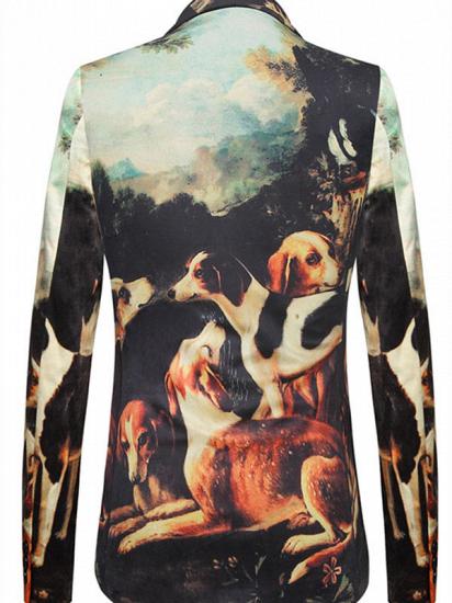 Lovely Dog Printed Pleuche Best Fitted Blazer Jacket for Men In Stock_2