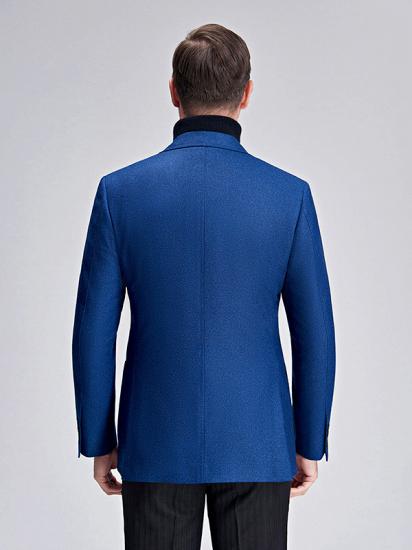 Blue Plaid New Blazer for Men Slim Fit Suit Jacket_4