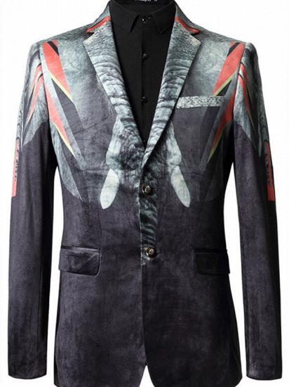 Carter Patterned Fashion Black Bespoke Blazer Jacket for Boy_1
