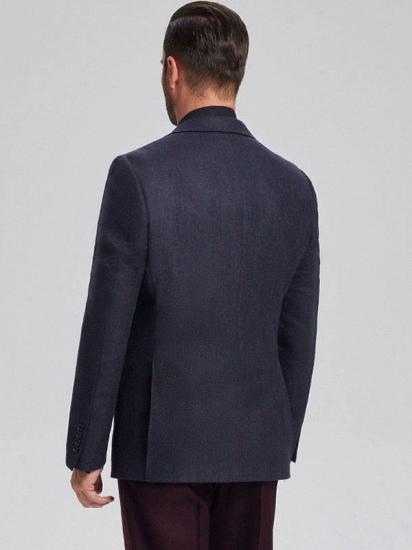 Formal Dark Navy Classic Mens Business Suit Blazer Jacket_3