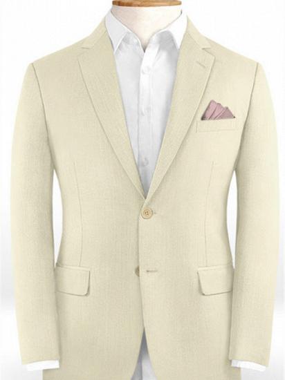 Cream Formal Mens Suits Wedding Tuxedos | Grooms Bride Men Blazers Outfits Sets_1