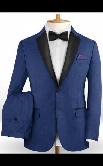 Royal Blue Men Suits for Business | Two Buttons Slim Fit Prom Man Blazer_2