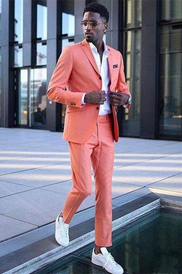 Jeffrey Coral Stylish Notched Lapel Slim Fit Men Suits_1