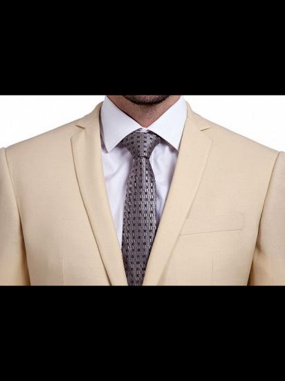 Rowan Solid Khaki Modern Leisure Suits for Men_4