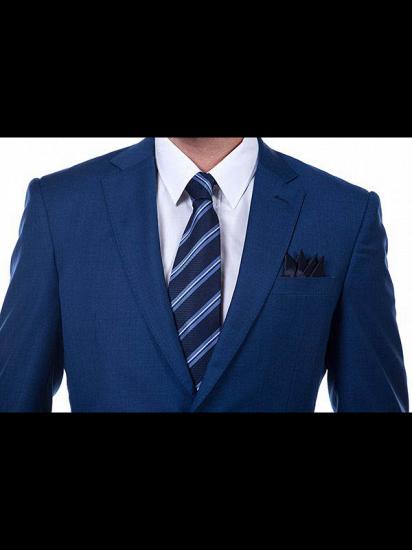 Modern Solid Navy Blue Mens Suits for Formal_4