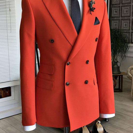 Skyler Red Peaked Lapel Double Breasted Men Suits For Prom