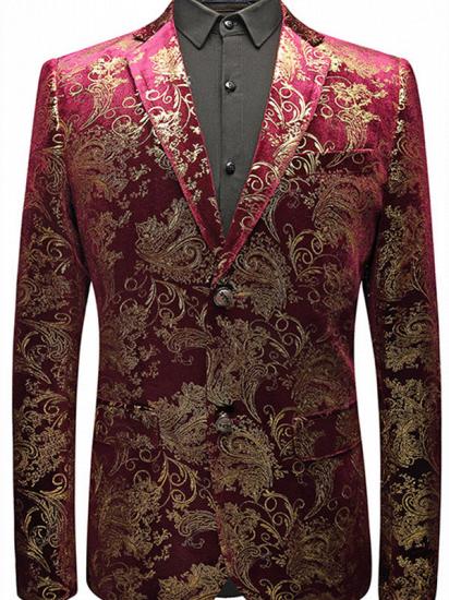 Mason Fuchsia Jacquard Notched Lapel Best Fitted Mens Blazer In Stock