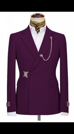 Zachary Dark Purple Chic Notch Lapel Men Suits For Business_1