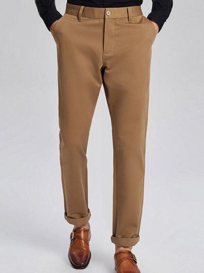 Daily Made-to-Order Khaki Cotton Business Pants for Men_1