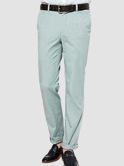 Light Mint Cotton Pants Summer Mens Daily Casual Trousers_1