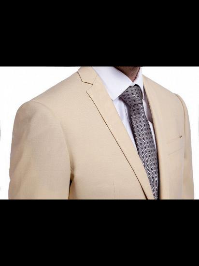 Rowan Solid Khaki Modern Leisure Suits for Men_5