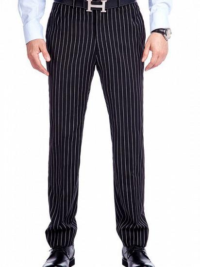 Tristen Modern Stripes Mens Leisure Suits | Black Suits for Prom_8