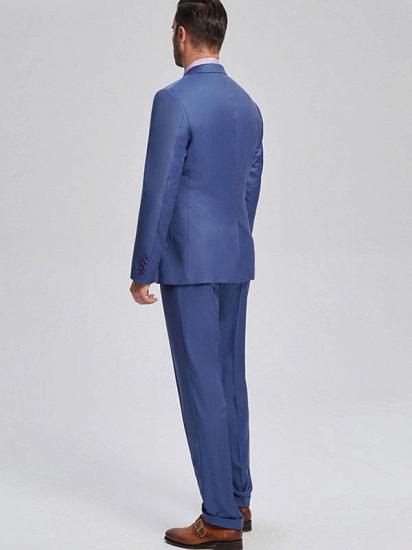 Ricky Elegant Patch Pocket Solid Blue Mens Suits_3