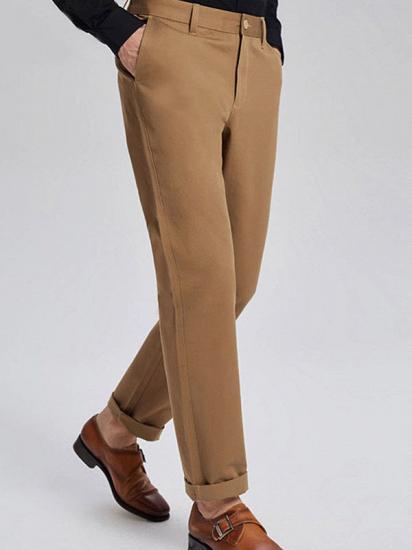 Daily Made-to-Order Khaki Cotton Business Pants for Men_2