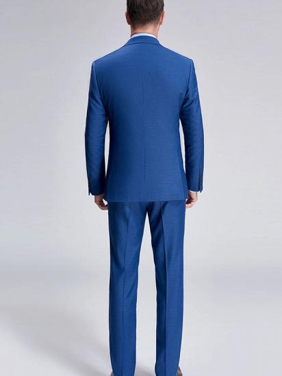 Jakob Romantic Plaid Royal Blue Mens Suits for Business_4