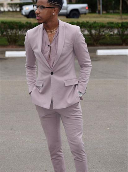 Pink Slim Fit Prom Party Suit | One Button Fashion Men Suit_1
