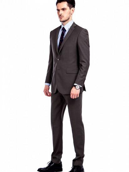 Casey Solid Chocolate Business Mens Suits Sale_2