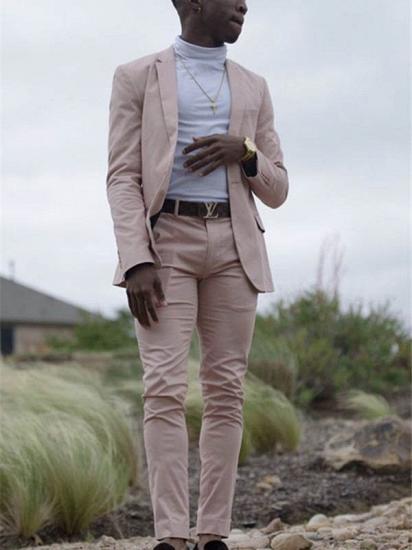 Stylish Pink Slim Fit Prom Men Suit | Two Piece Prom Suit Online_1
