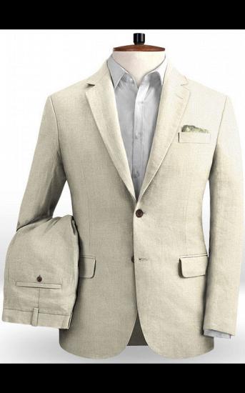 Khaki Notched Lapel Wedding Suits | Slim Fit Casual Two Pieces Tuxedos_2