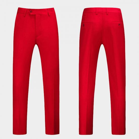 All Red Three Men Suits | Peak Lapel Fit Suit_4